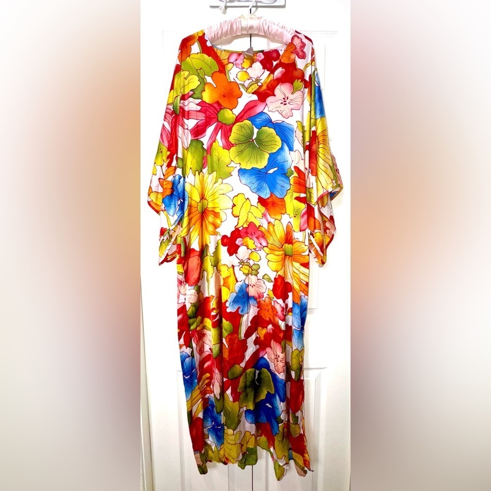 Natori Private Luxuries Floral Satin Lounge Sleep Gown โ XL